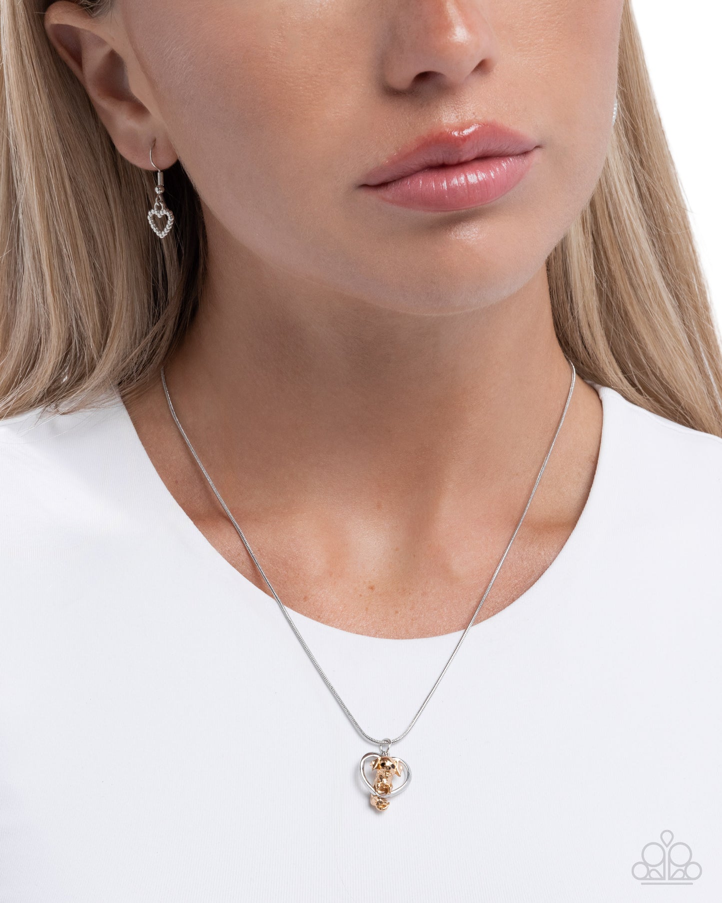 PREORDER ~ Delightful Dog - Silver Paparazzi Puppy Dog Necklace