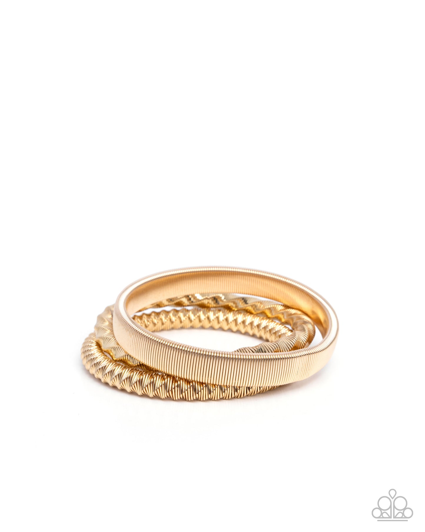 PREORDER ~ Tailored Texture - Gold Paparazzi Stretch Bracelet