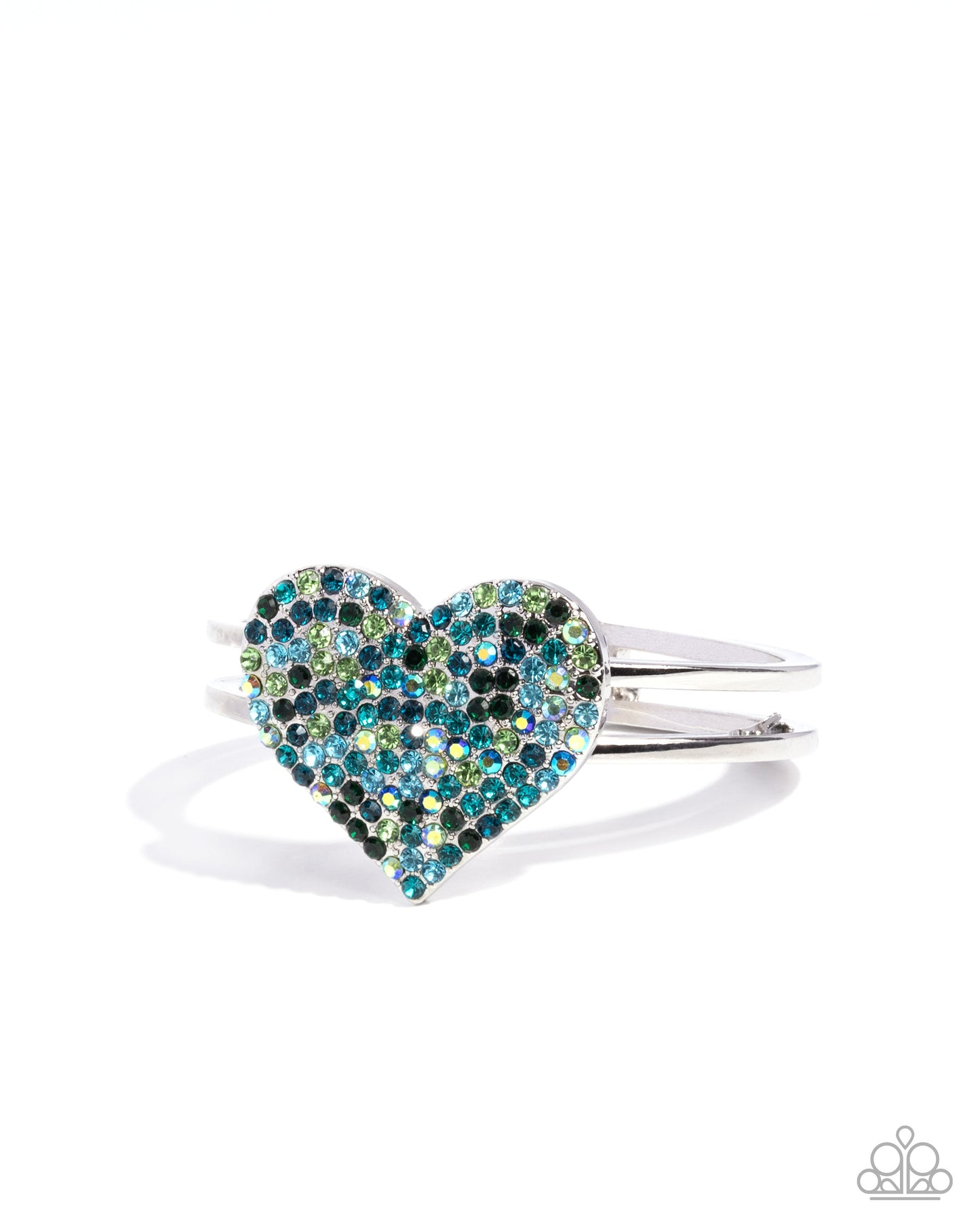 Significant Shimmer - Green Paparazzi Heart Hinge Bracelet