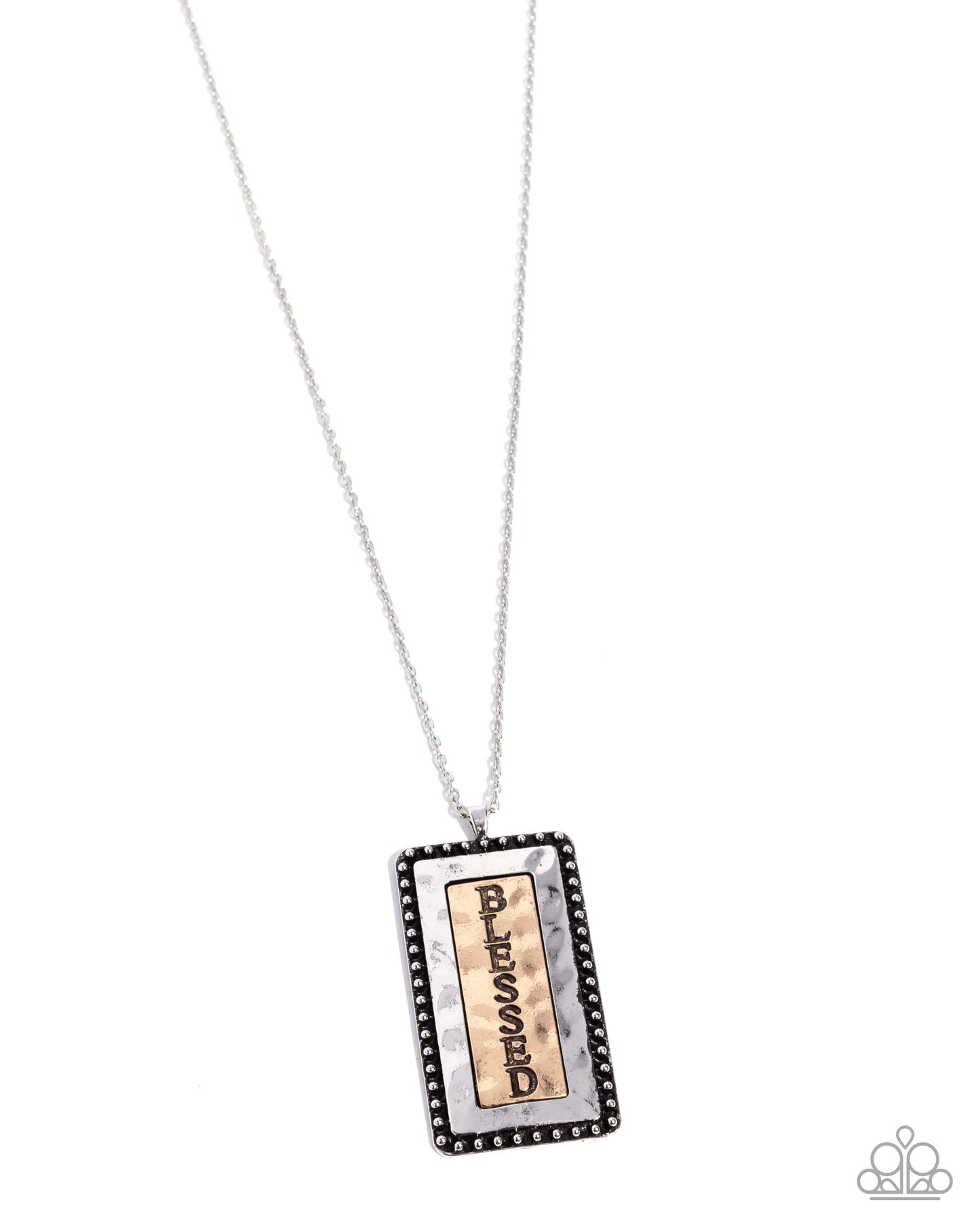 Bountifully Blessed - Silver Paparazzi Necklace Accessories,Faith,Necklace,Short Necklace,Silver