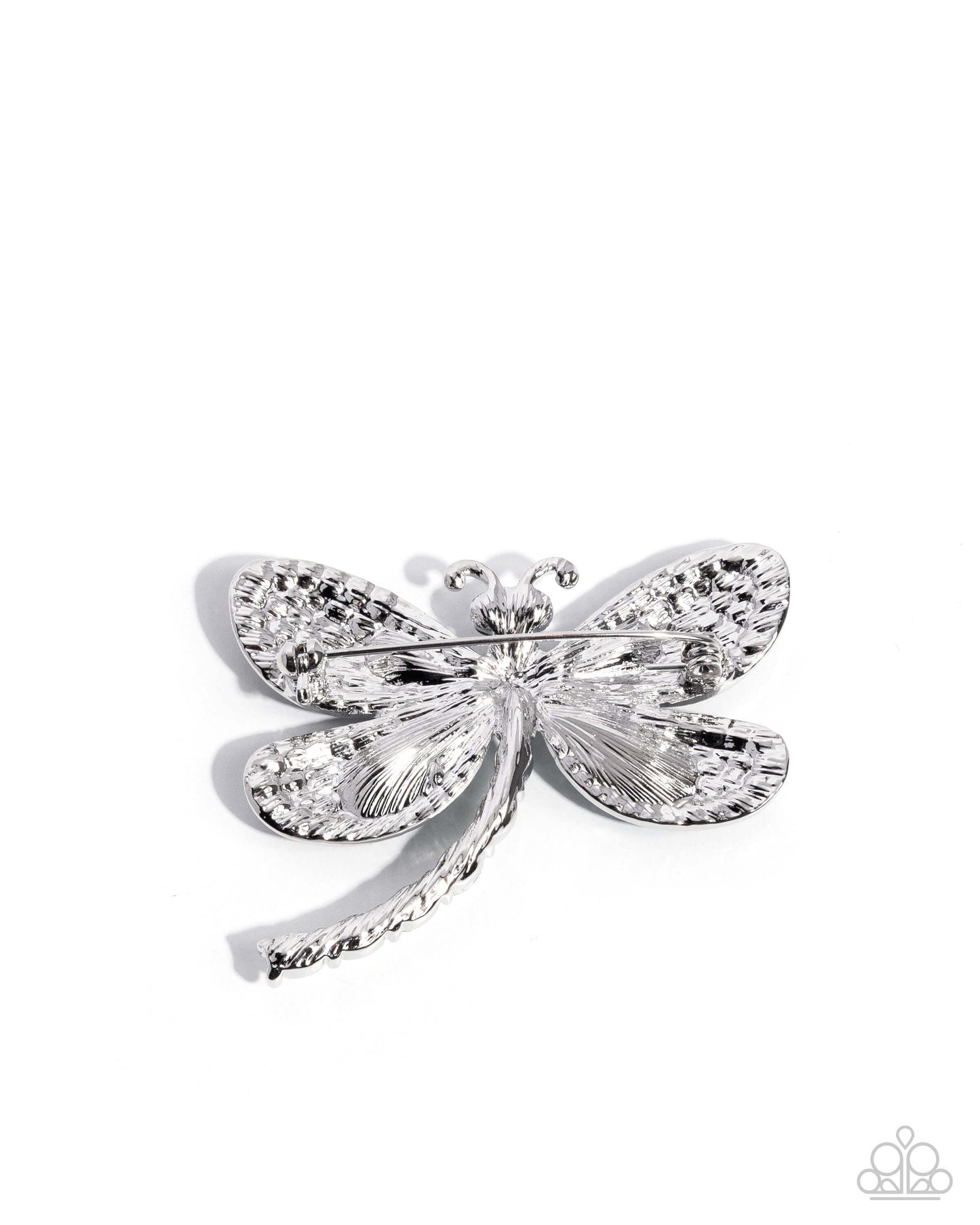 Divine Dragonfly - Green Paparazzi Brooch Accessories,Brooch,Dragonfly,Green,Silver Accents