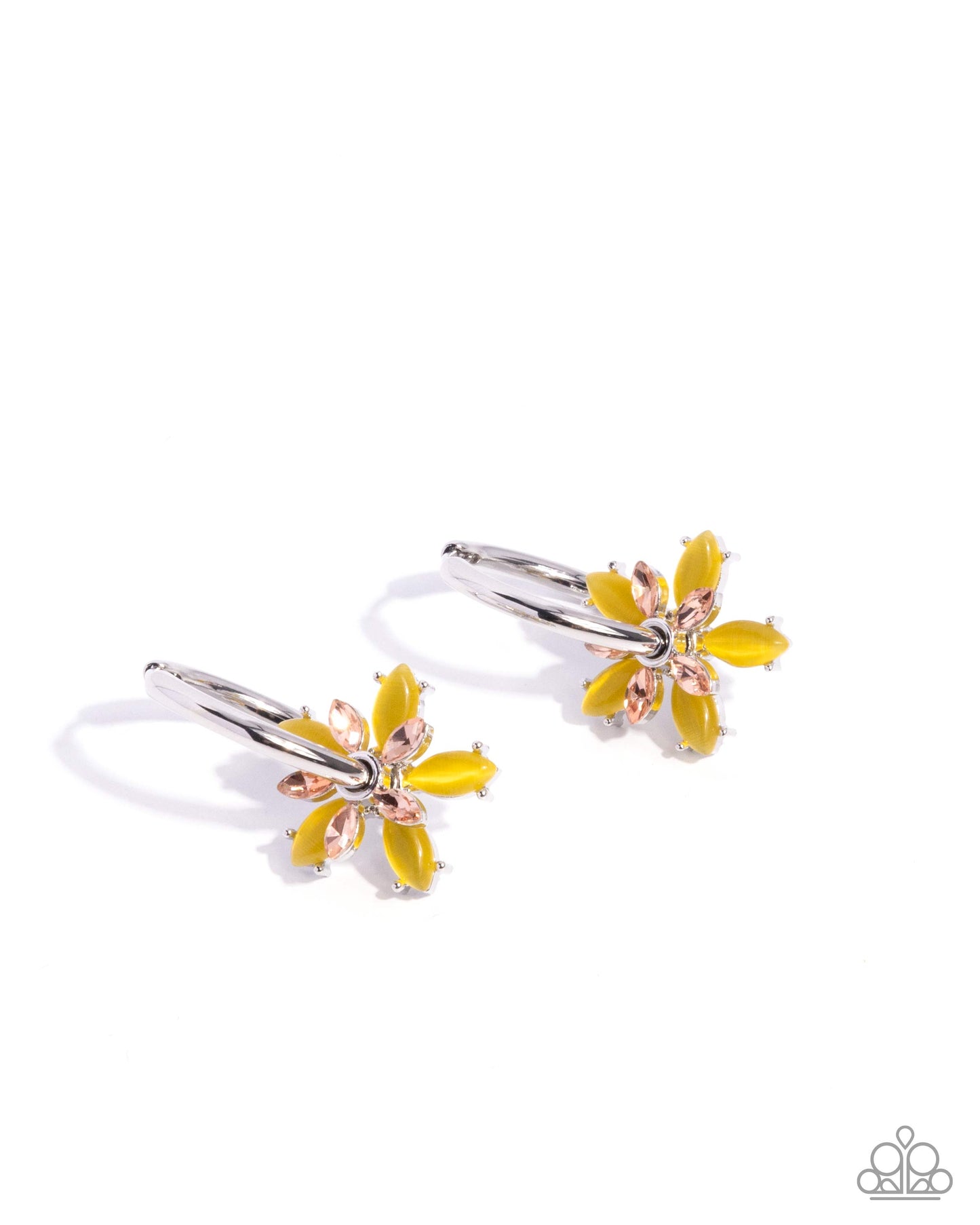 PREORDER ~ Floral Freedom - Multi Paparazzi Cats Eye Hoop Earrings