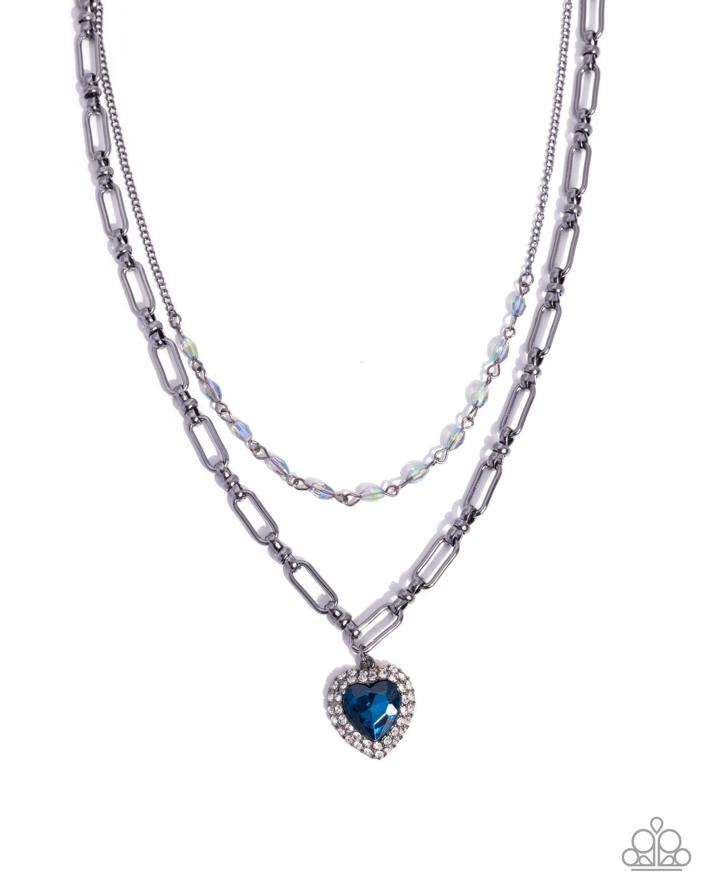 PREORDER ~ Match Made In HAUTE - Blue Paparazzi Heart Necklace
