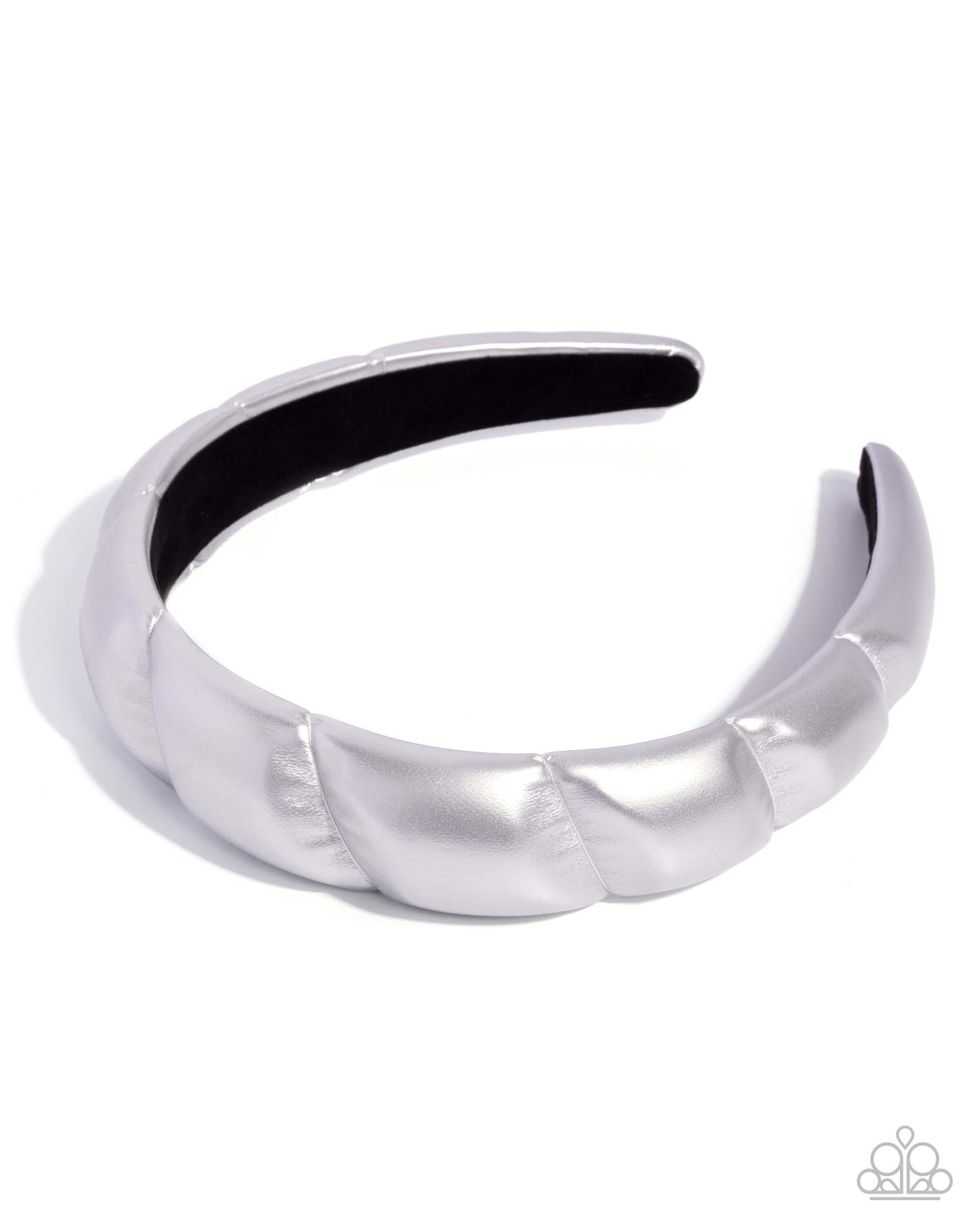 Exclusive Era - Silver Paparazzi Headband Accessories,Headband,Leather,Silver