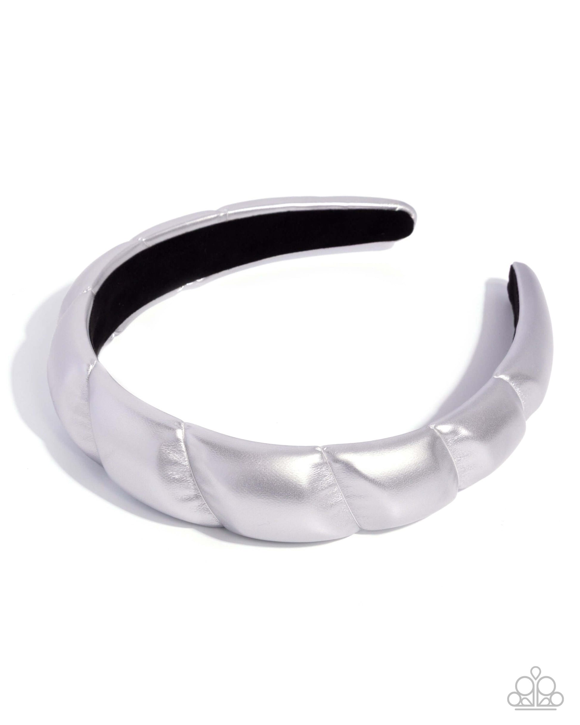 Exclusive Era - Silver Paparazzi Headband Accessories,Headband,Leather,Silver