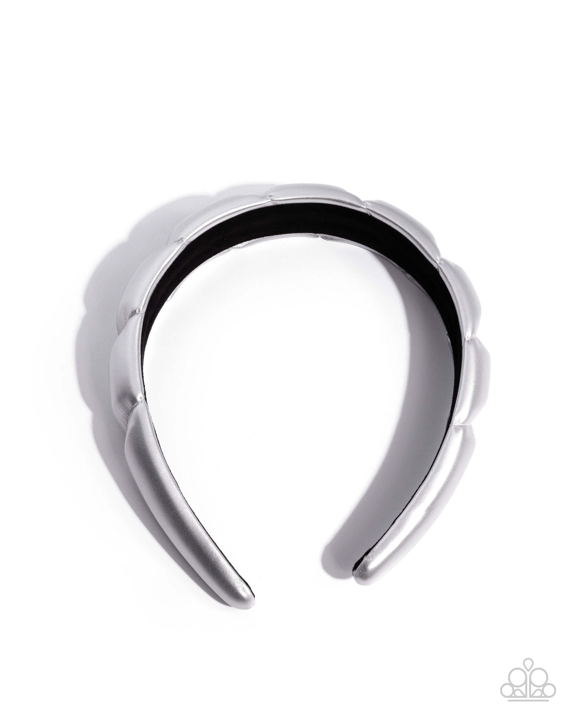 Exclusive Era - Silver Paparazzi Headband Accessories,Headband,Leather,Silver