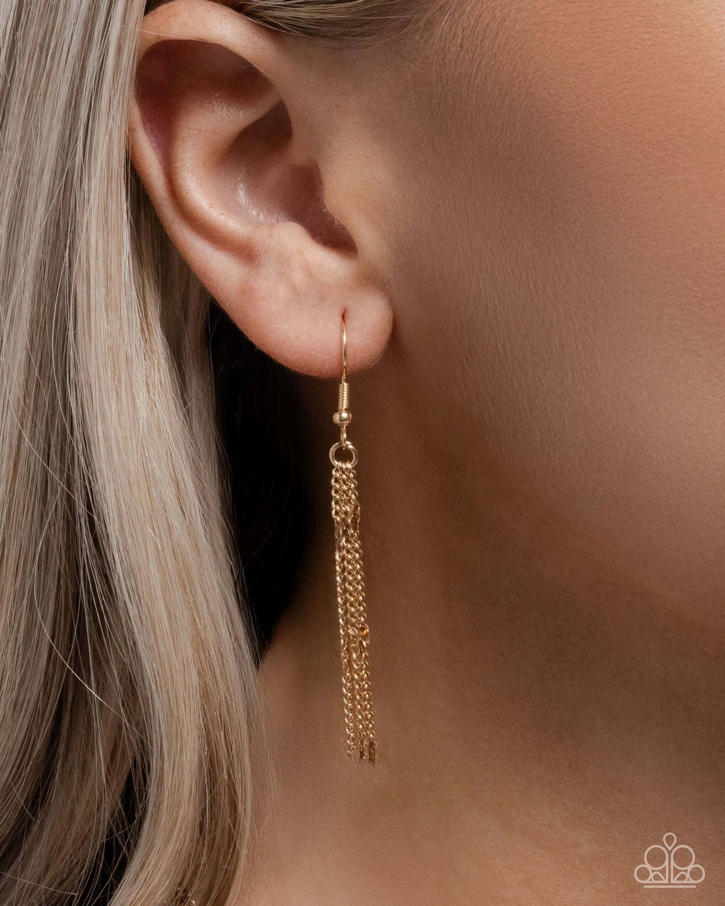 Easter Emblem - Gold Paparazzi Necklace Accessories,Gold,Multicolor,Necklace,Seasonal,Short Necklace