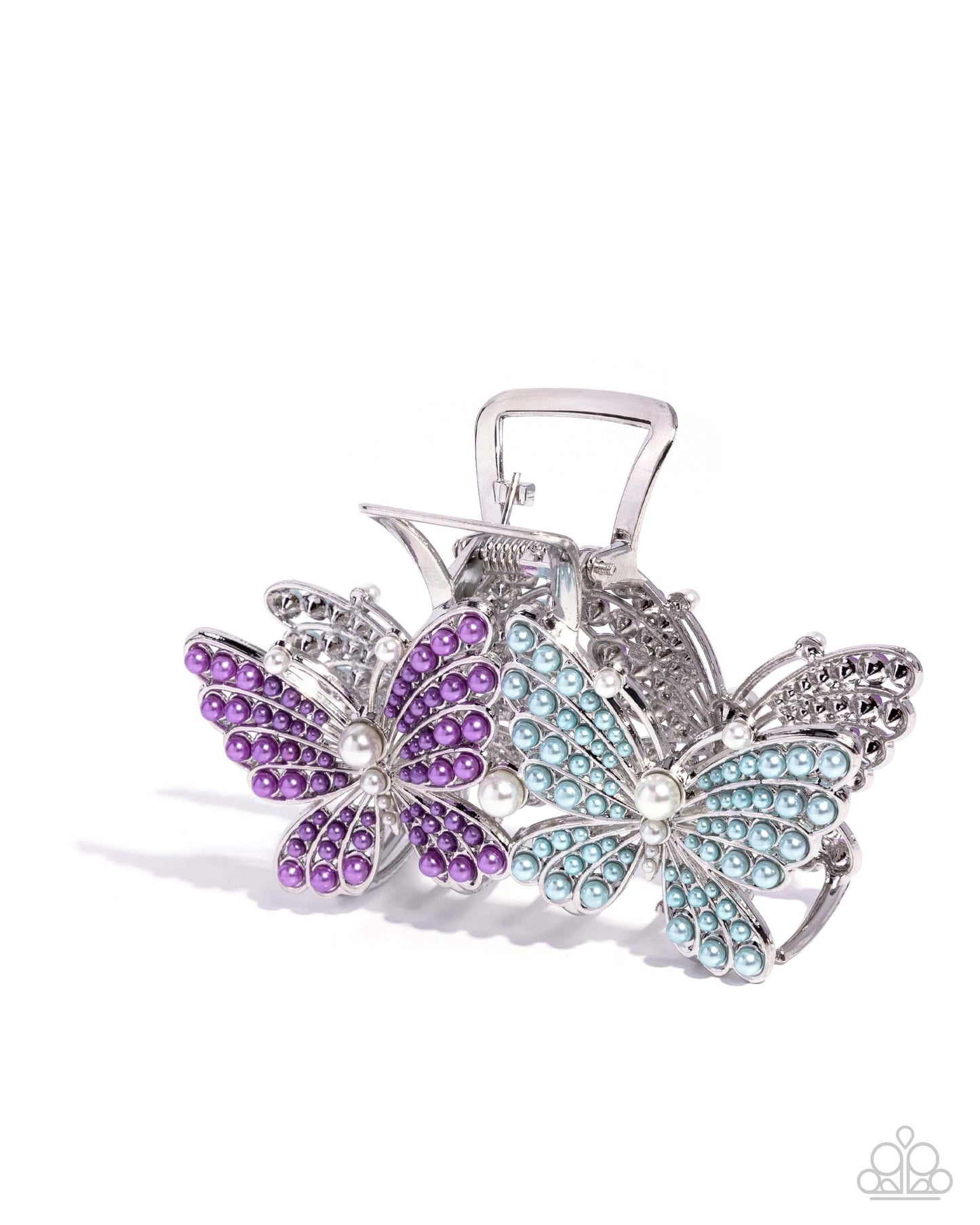 Perfect Pairing - Multi Paparazzi Butterfly Hair Clip/Jaw Accessories,Blue,Butterfly,Hair Clips,Multicolor,purple