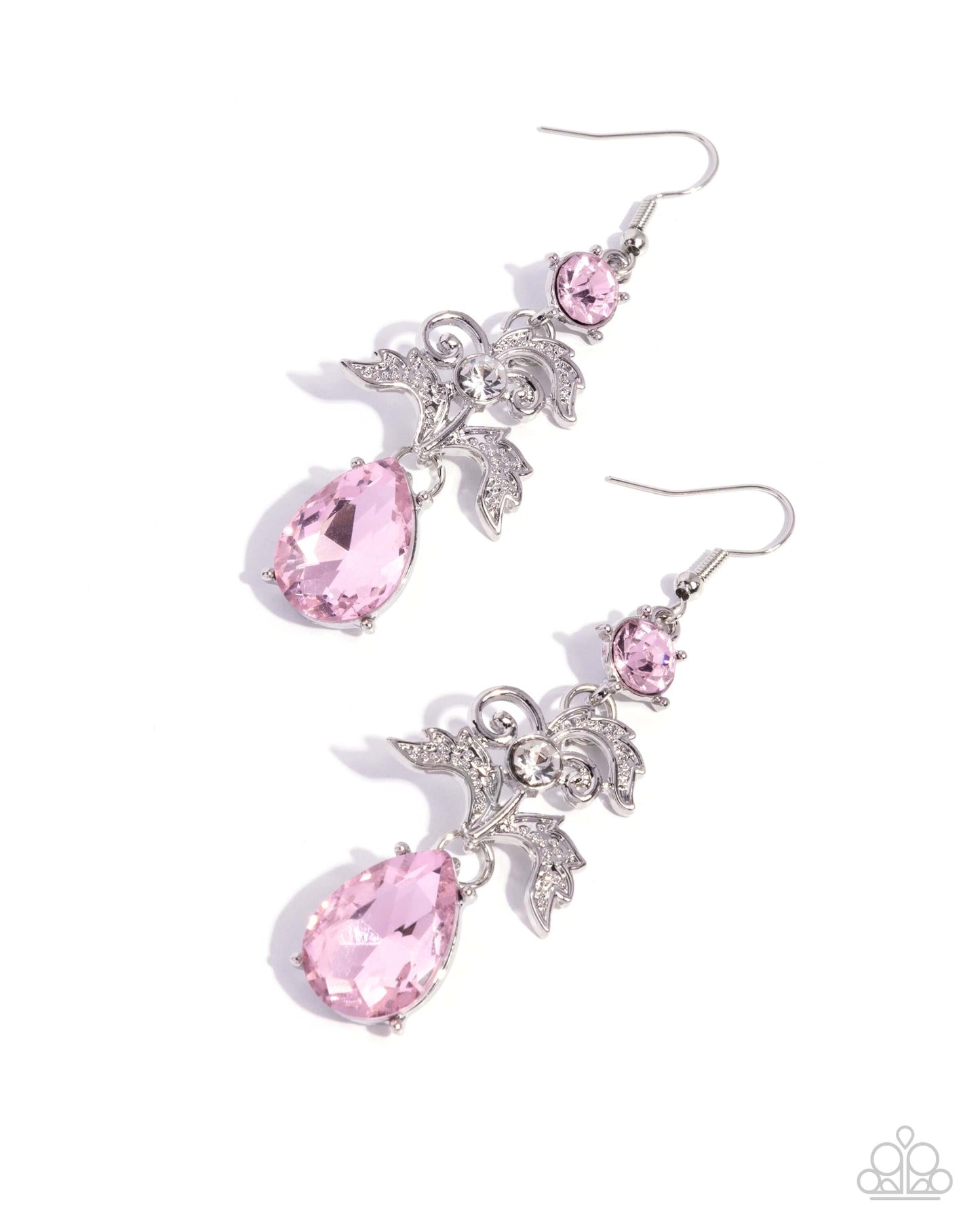 Spiral Sashay - Pink Paparazzi Floral Earrings Accessories,earrings,Floral,Pink