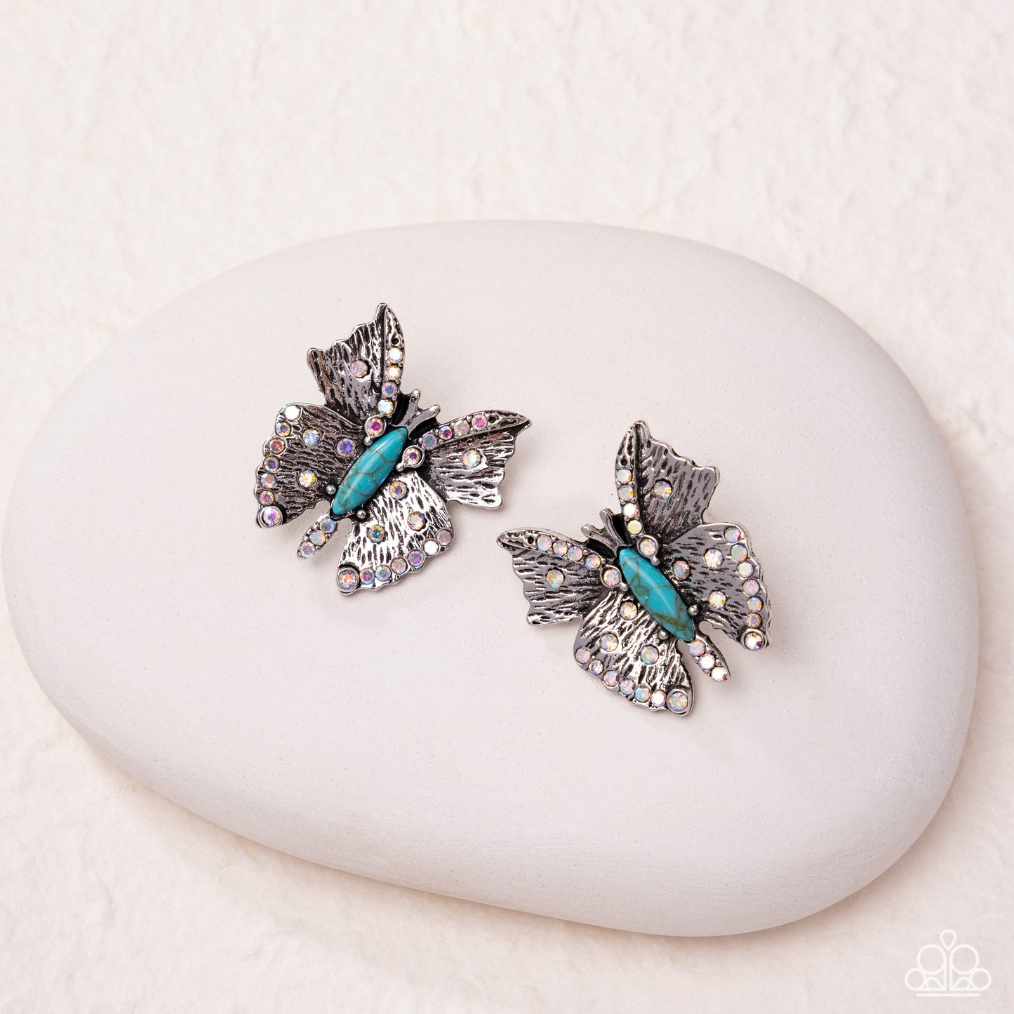 PREORDER ~ Hovering Harmony - Blue Paparazzi Butterfly Post Earrings