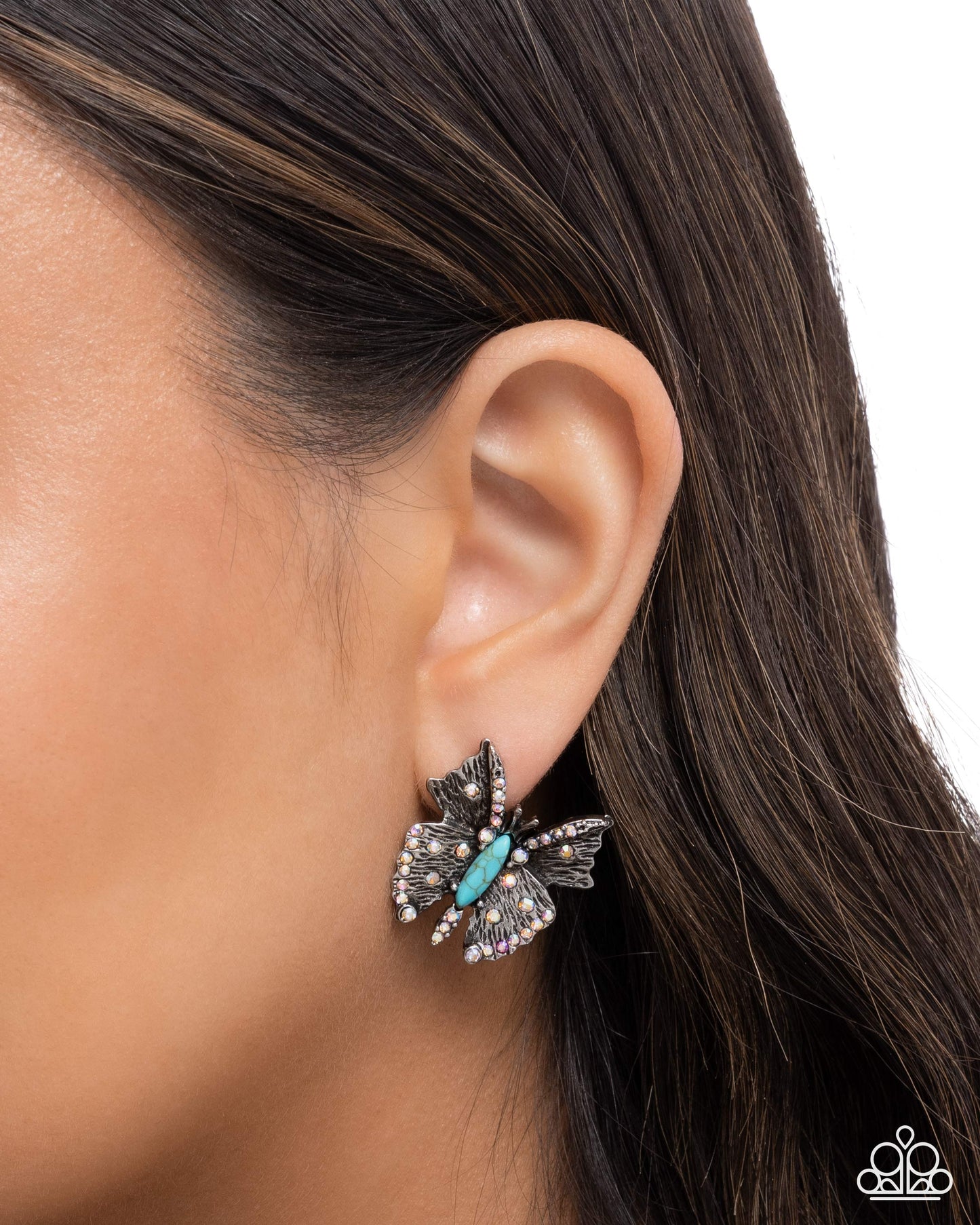 PREORDER ~ Hovering Harmony - Blue Paparazzi Butterfly Post Earrings