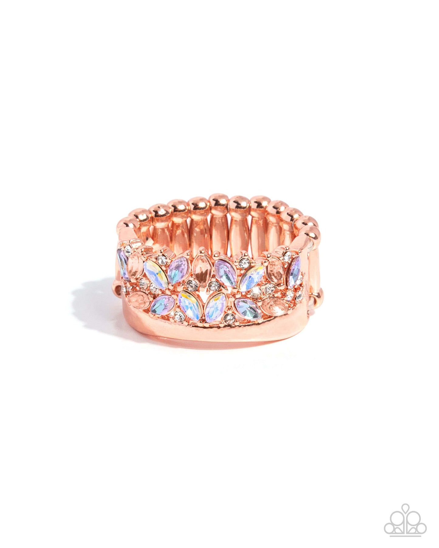 Crowning Chic - Copper Paparazzi Ring Accessories,Copper,Iridescence,Ring
