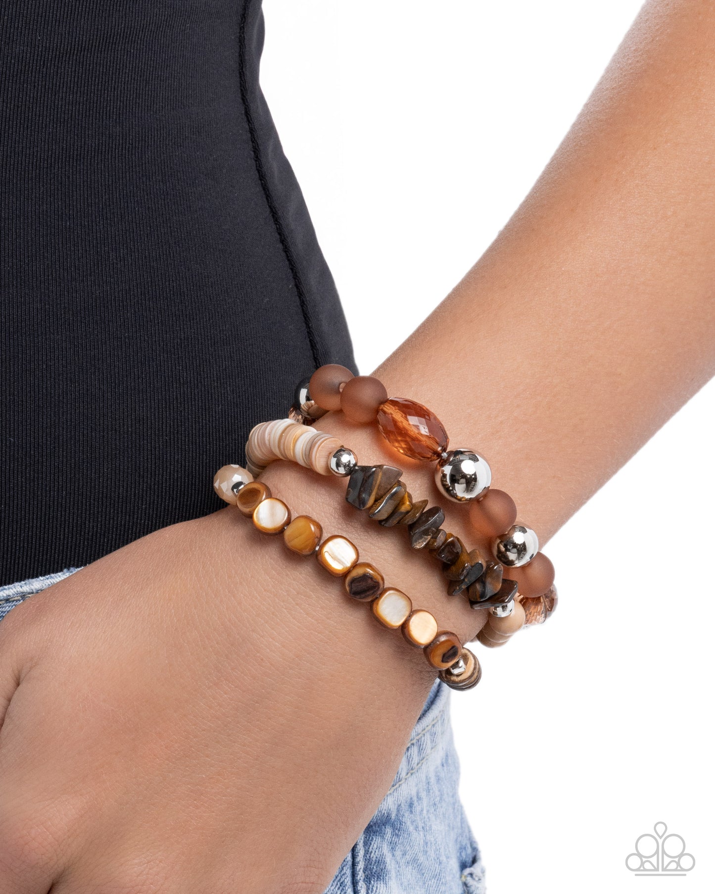 PREORDER ~ Seasonal Stretch - Brown Paparazzi Bracelet