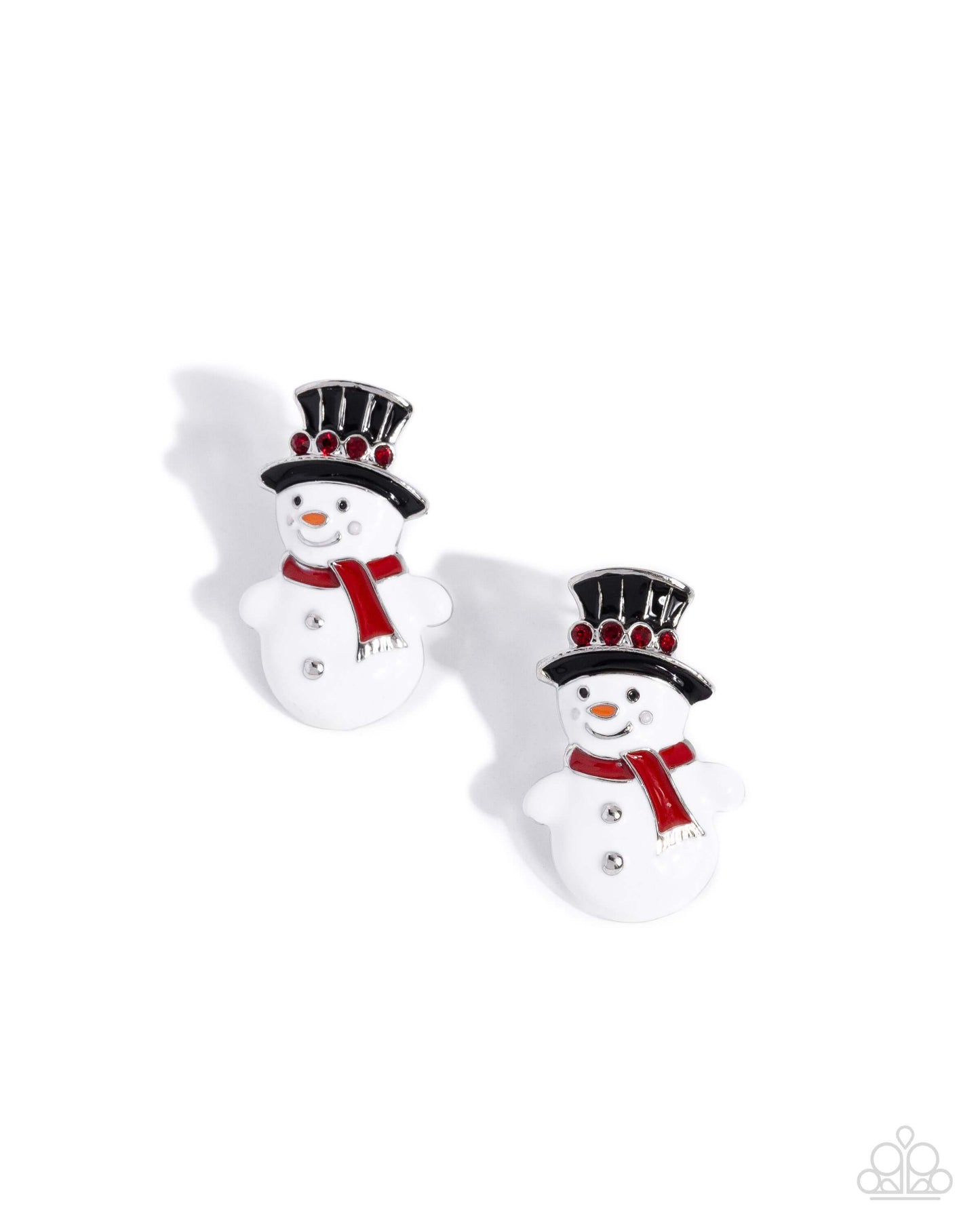 Frosty Flair - Multi Paparazzi Snowman Post Earrings Accessories,earrings,Holiday,Multicolor,Post