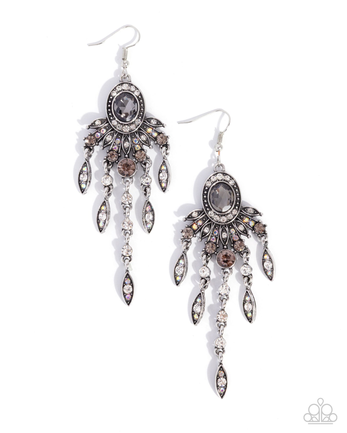 Shimmery Sway - Silver Paparazzi Earrings