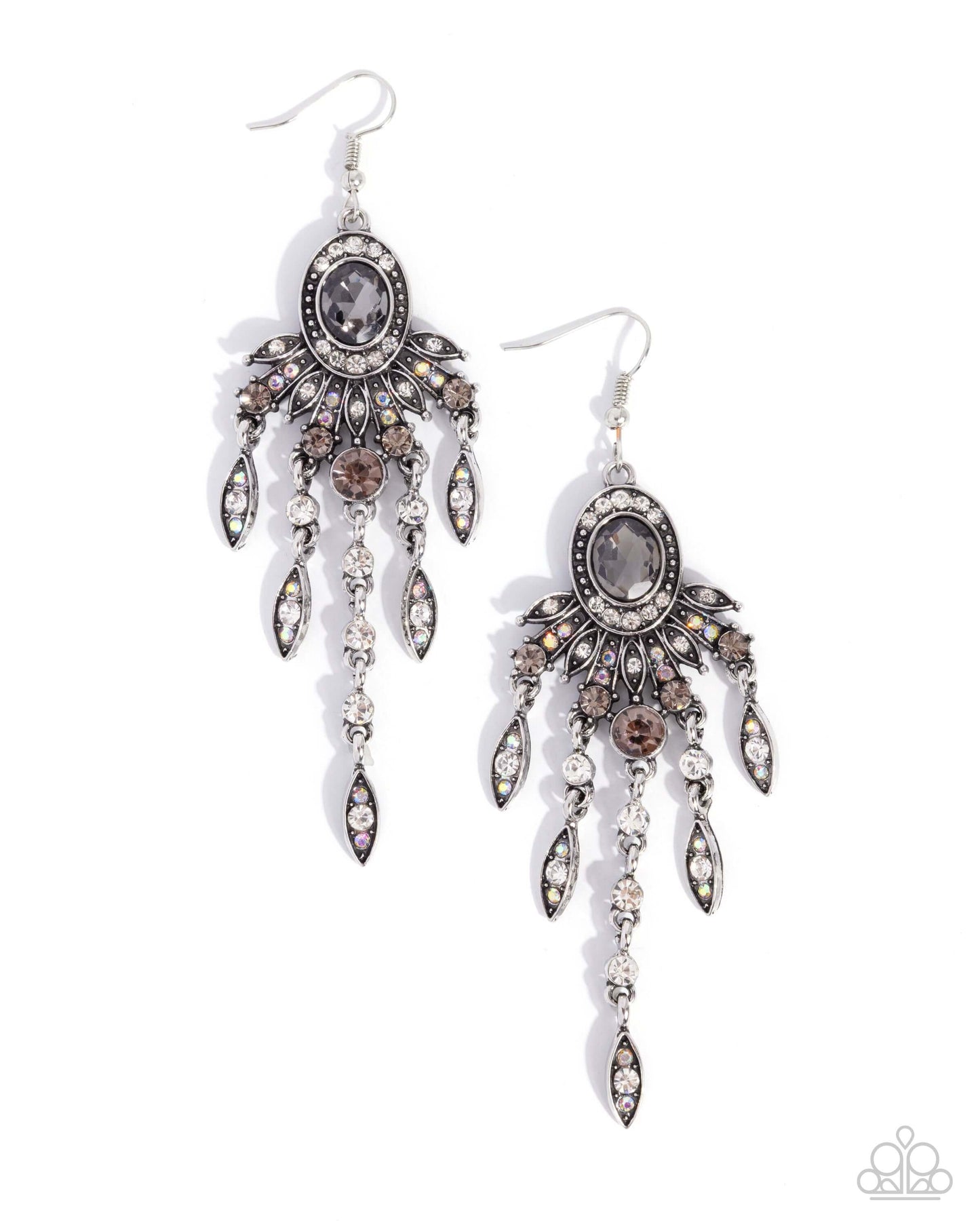 Shimmery Sway - Silver Paparazzi Earrings