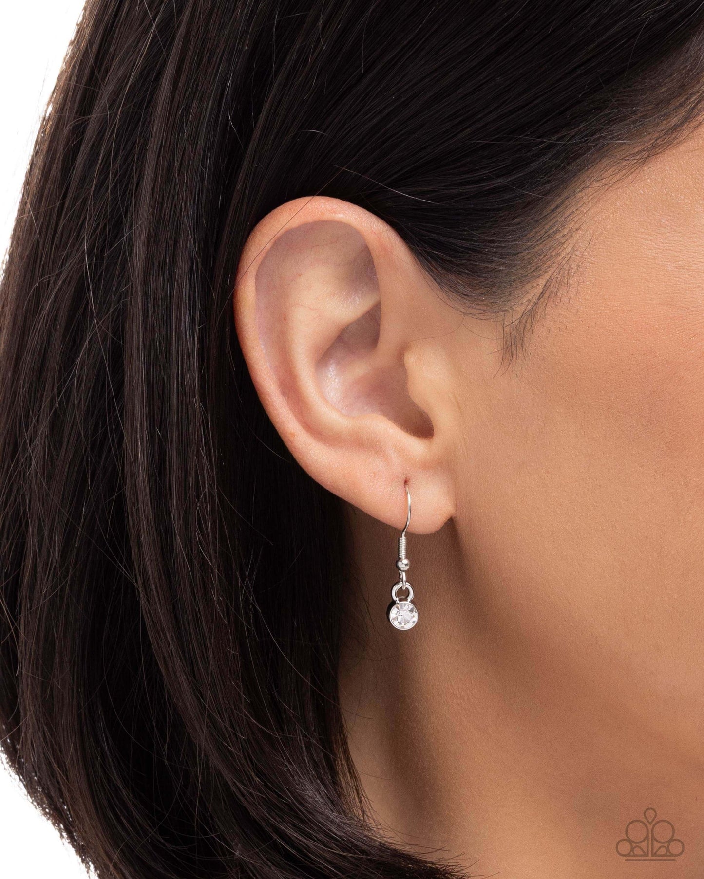 Snowflake Story - Red Paparazzi Christmas Inspired Necklace Accessories,Holiday,Necklace,Red,Short Necklace,Silver Accents,White rhinestones