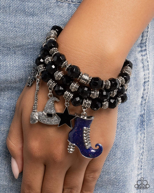 Witchs Night Out - Multi Paparazzi Halloween Bracelet Accessories,Black,Bracelet,Charms,Stretchy