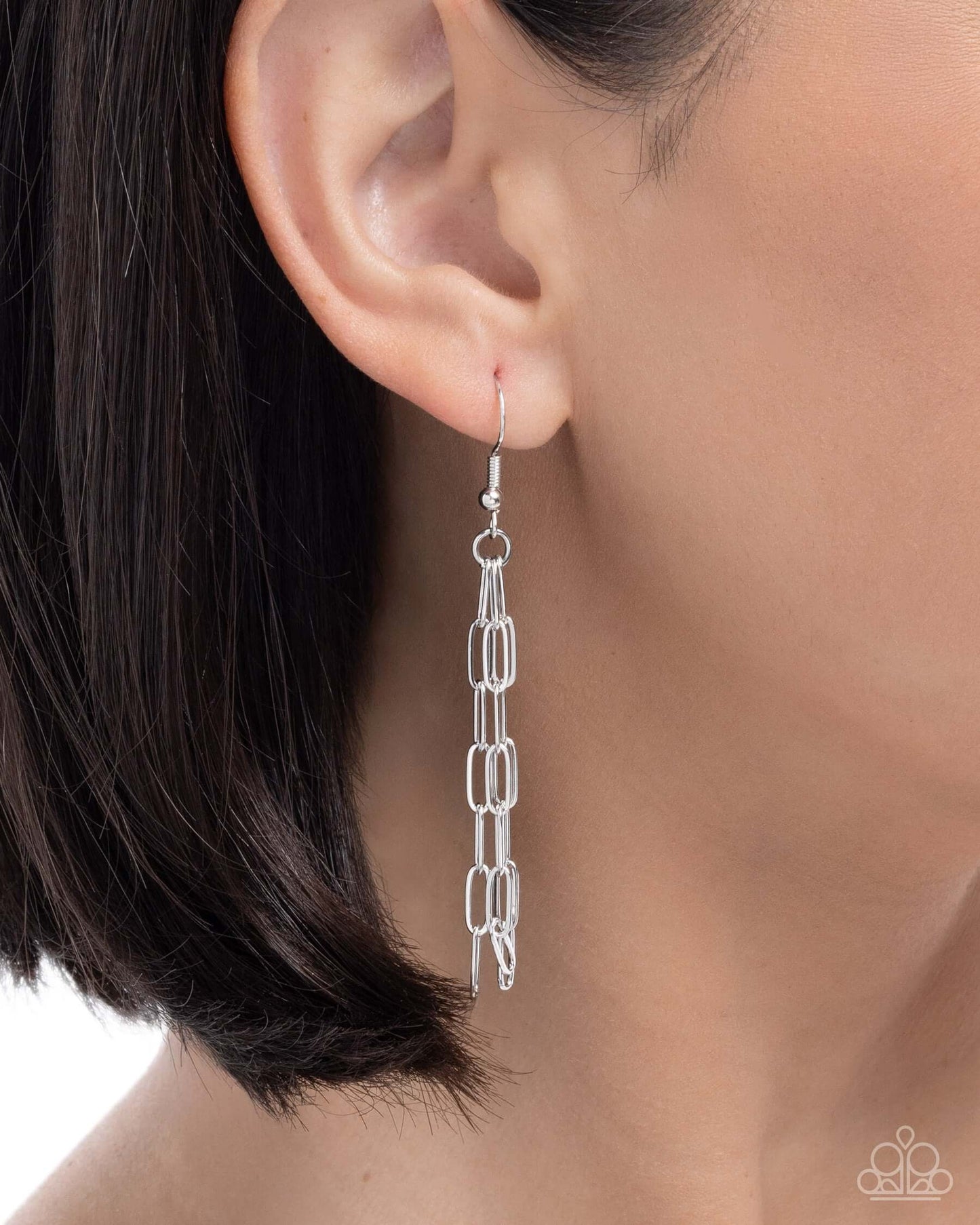 Mountain Retreat - White Paparazzi Christmas Inspired Necklace Accessories,Holiday,Necklace,Short Necklace,Silver