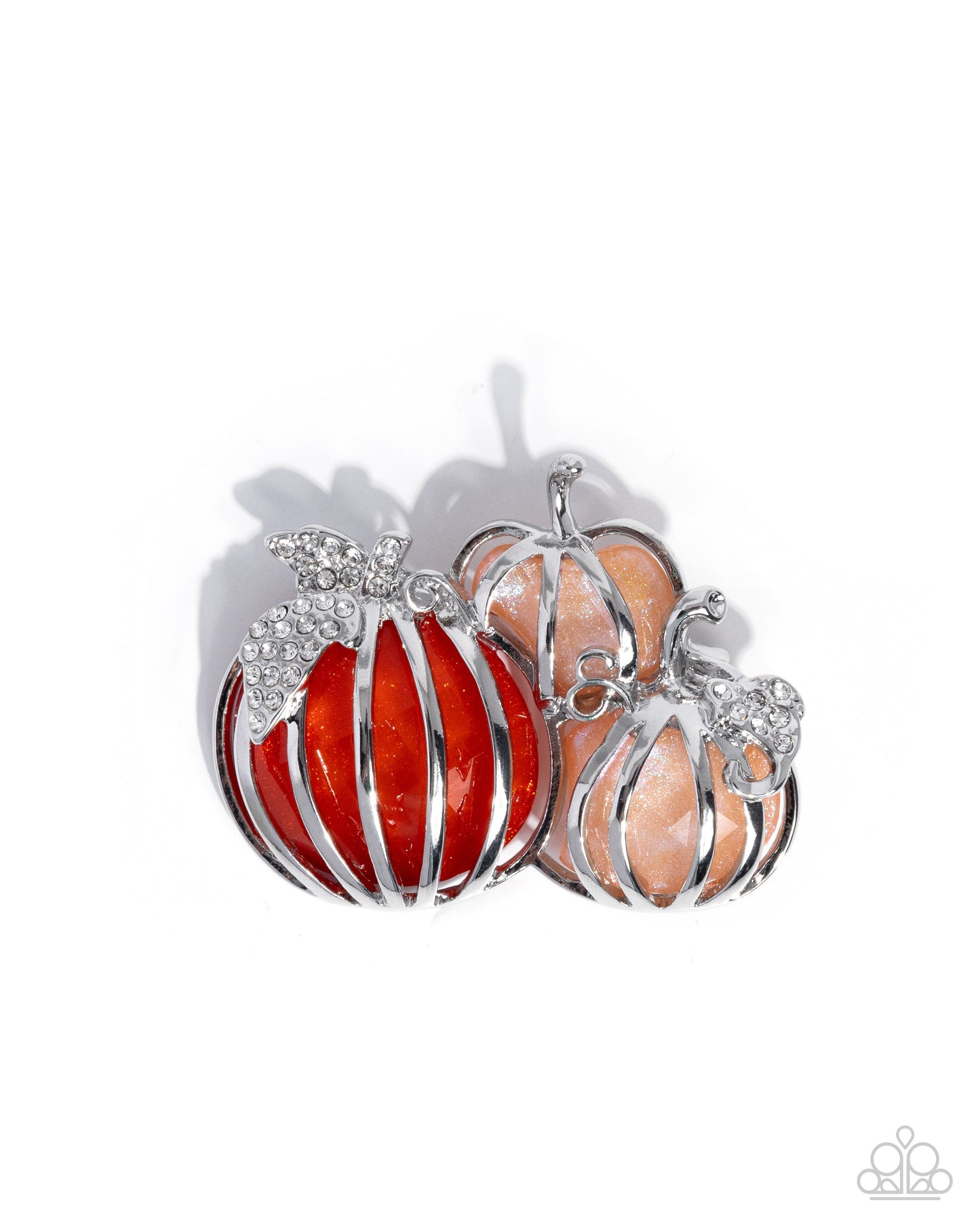PREORDER ~ Pumpkin Pattern - White Fall Paparazzi Brooch
