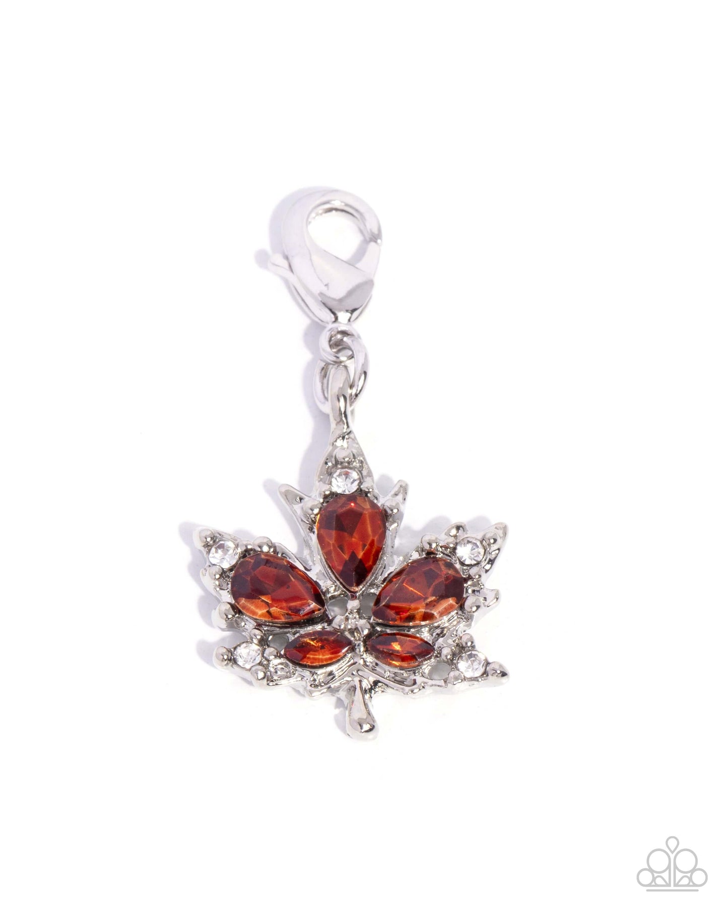 Autumnal Allegiance - Brown Paparazzi Rhodium Plated Charm