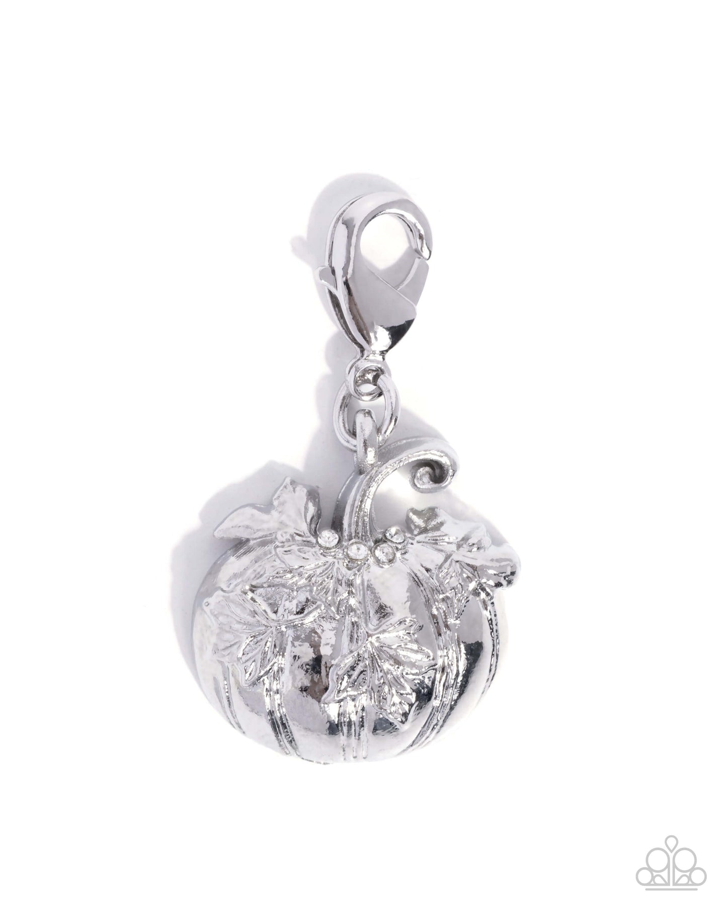 Pumpkin Pledge - Silver Paparazzi Rhodium Plated Charm