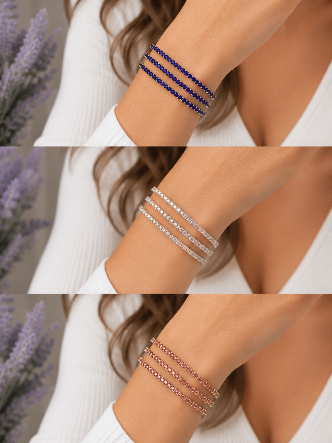 Heavenly Aurora Stretchy Bracelet -Pink, Mutli, Blue, Purple