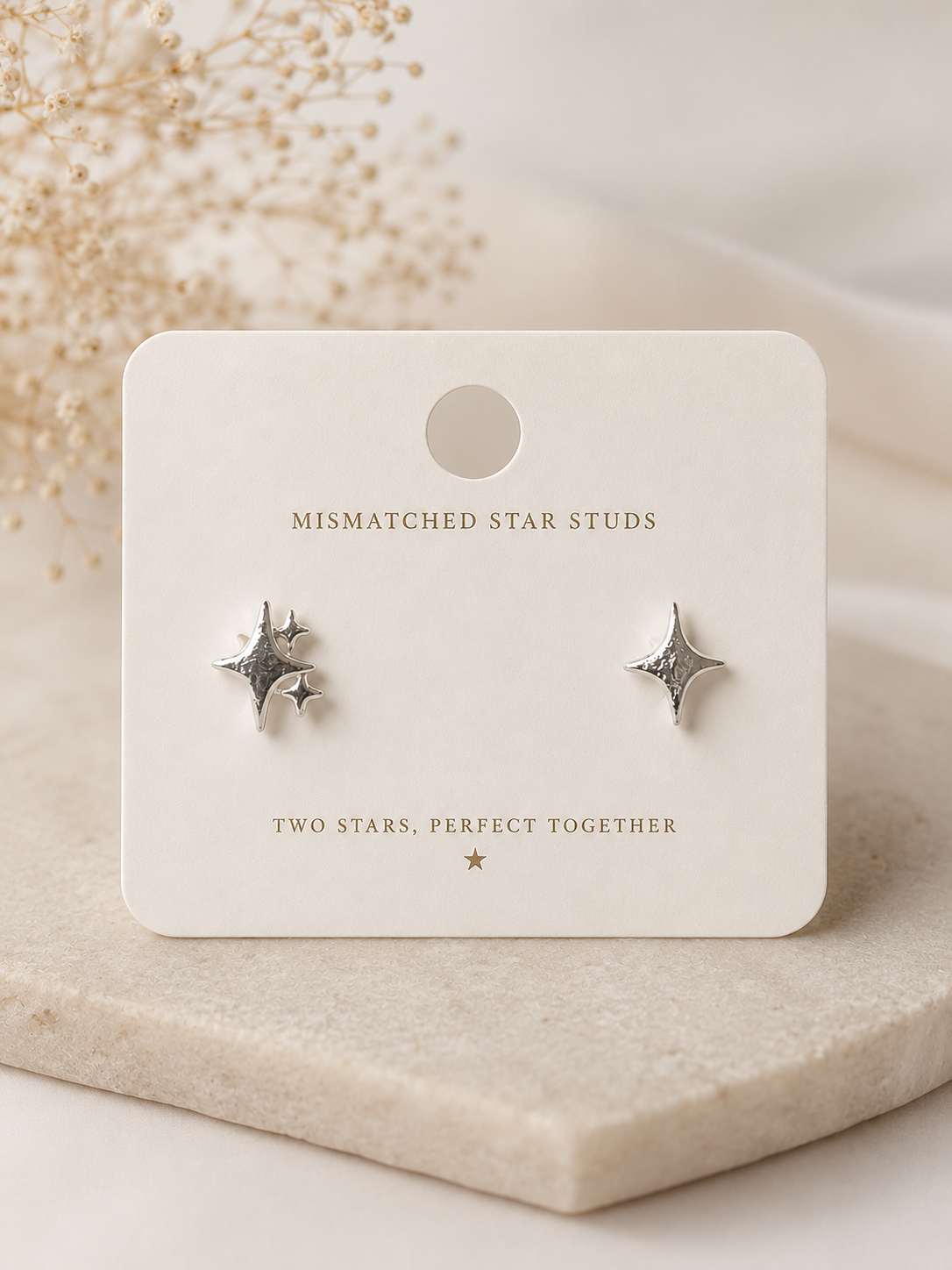 Tiny Twinkles Stud Duo Earrings Stainless Steel
