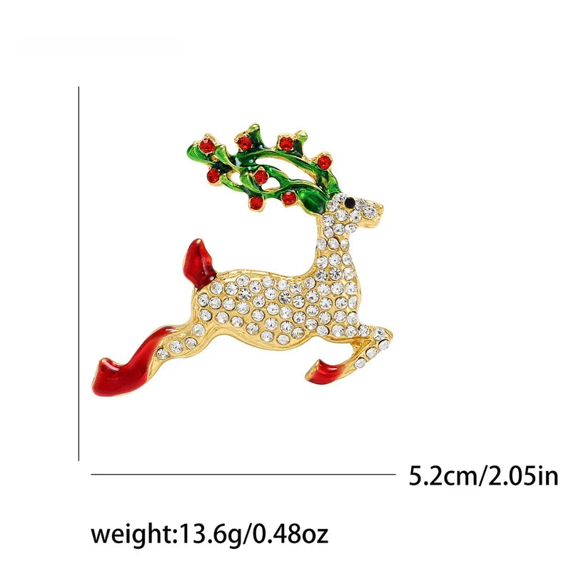 Dashing Reindeer™ Rhinestone Christmas Pin