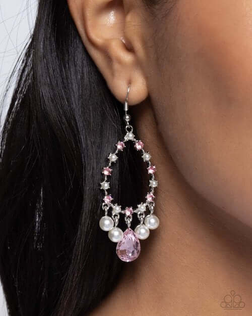 Baroness Behavior Paparazzi Pink Earrings $5 Jewelry with Janet Morgan EARRINGS
