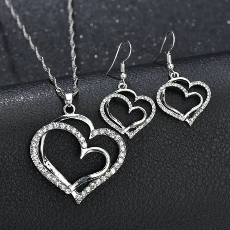Hearts Entwined™ Silver Heart Jewelry Set