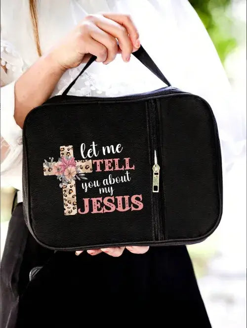 Let Me Tell You About My Jesus Bible Carry Case Accessories,Bible Bag,Faith,Faith Collection,Gift for Her,Gift Ideas,Gifts,UNLEASHED COLLECTION