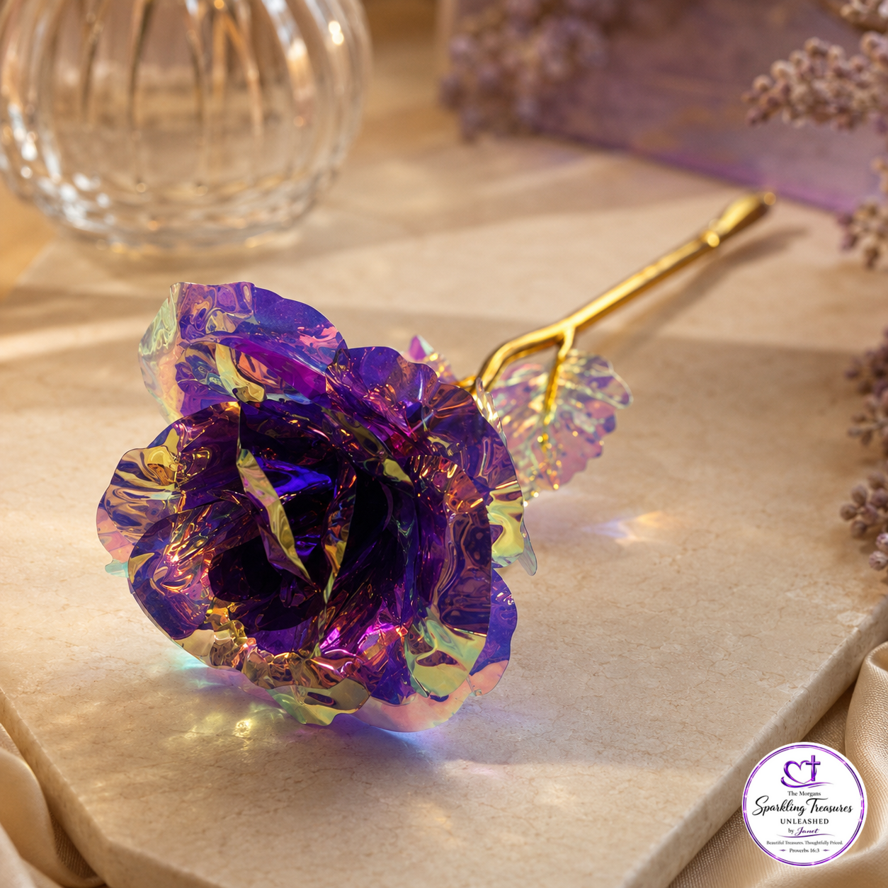 Everlasting Aurora™ Iridescent Rose Keepsake