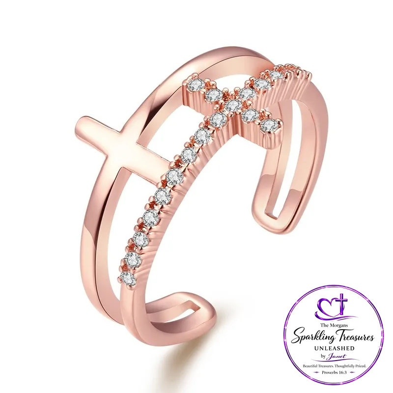 Held by Grace™ Adjustable Cross Ring