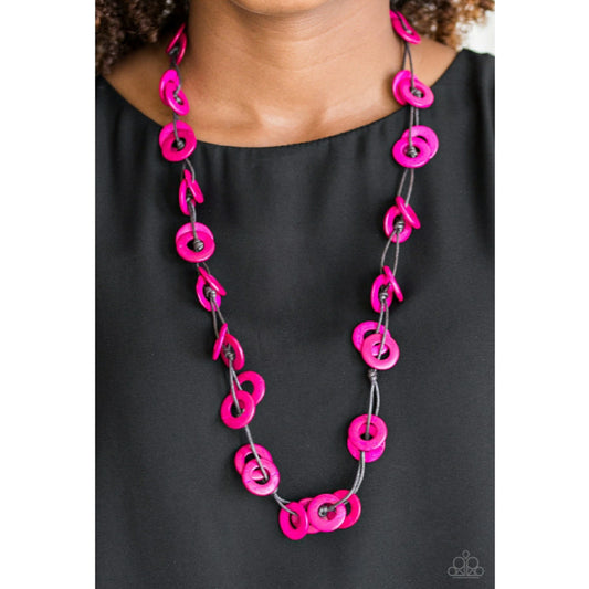 Waikiki Winds - Pink Paparazzi Accessories Necklace $5 Jewelry with Janet Morgan Necklaces