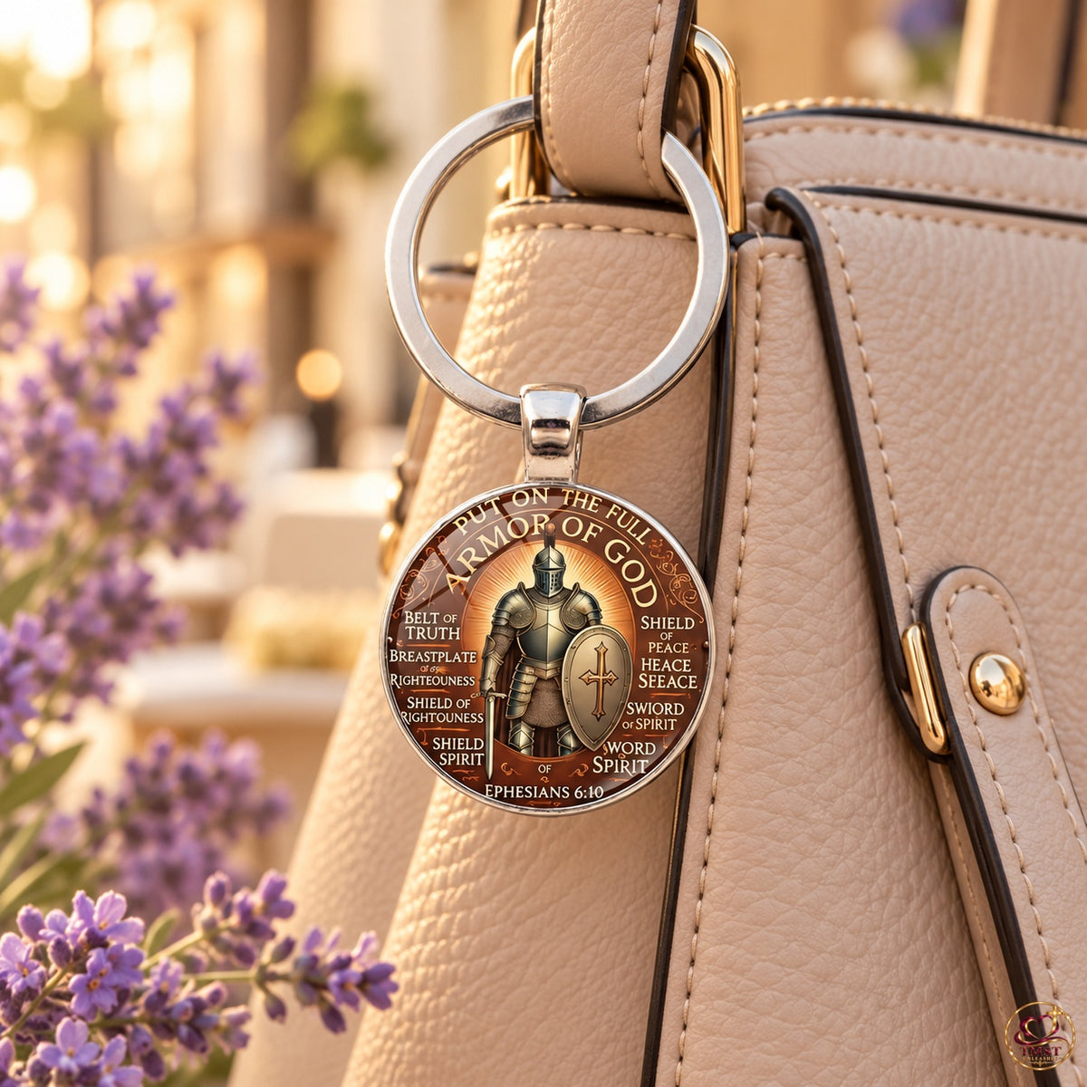 Armored in Faith™ Armor of God Keychain — Default Title lifestyle styling