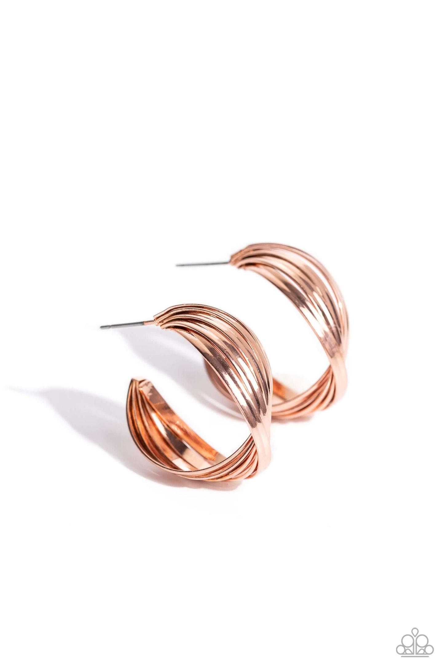 Curvy and Worthy - Copper Paparazzi Hoop Earrings $5 Jewelry with Janet Morgan Earrings