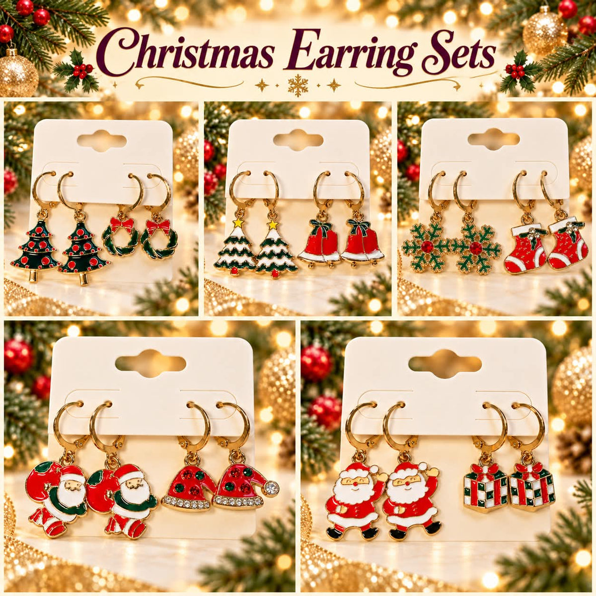 Jolly Favorites™ Christmas Earring Set
