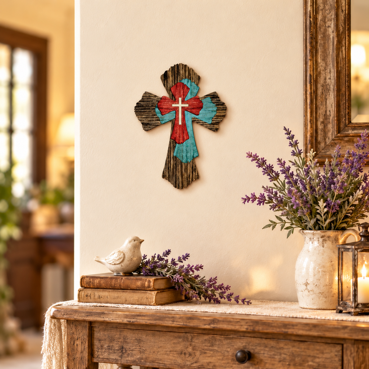 Faithfully Layered™ Rustic Wooden Wall Cross