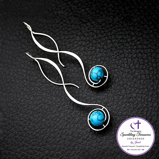 Turquoise Twist™ Spiral Drop Earrings