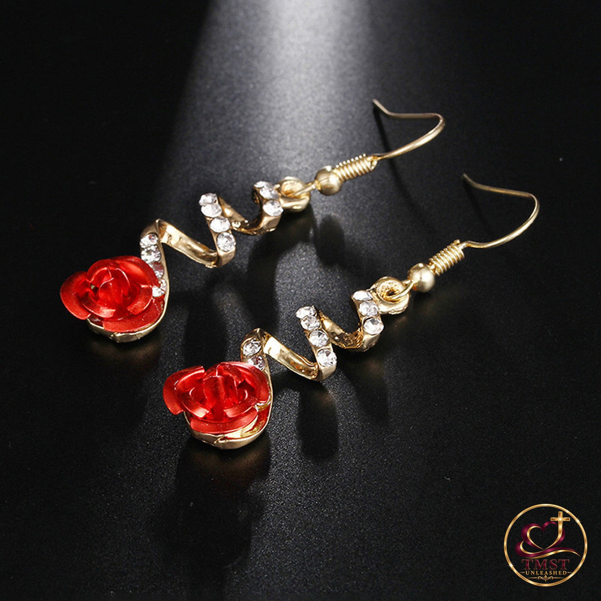 Crimson Rose™ Drop Earrings