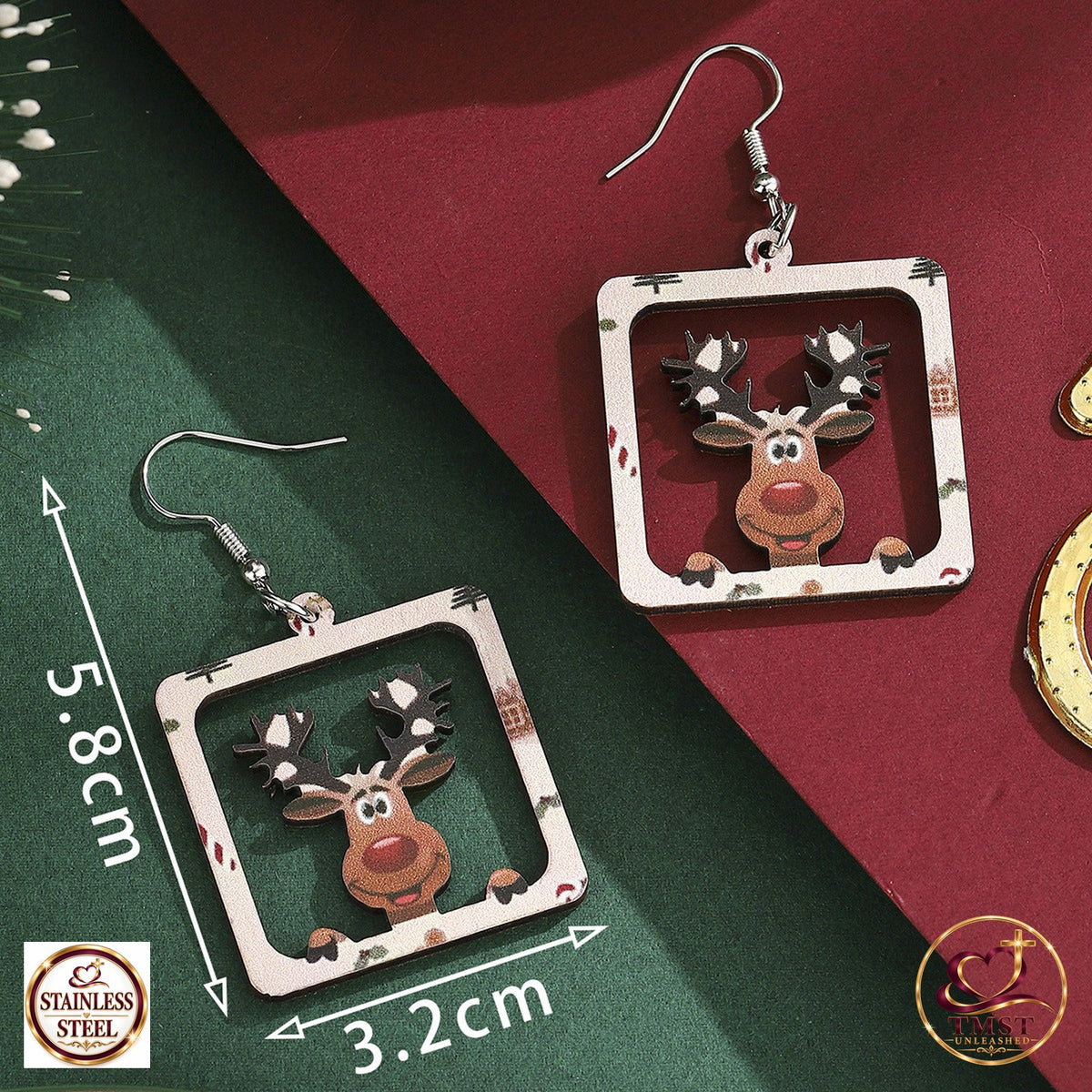 Reindeer Window™ Holiday Earrings