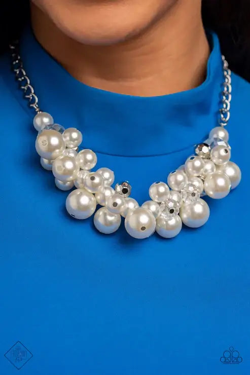 Paparazzi Fiercely 5th Avenue - Complete Trend Blend Accessories,Fashion Fix Set,Pearls,Set,Silver