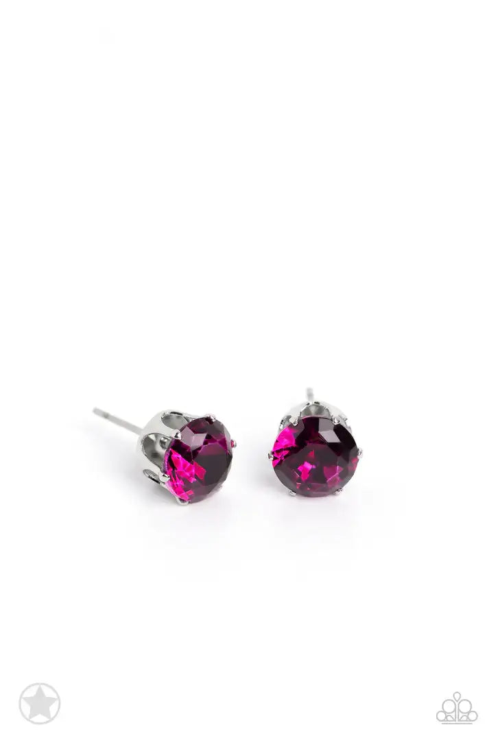 Paparazzi Earring ~ Just In TIMELESS - Pink Accessories,earrings,Pink,Post