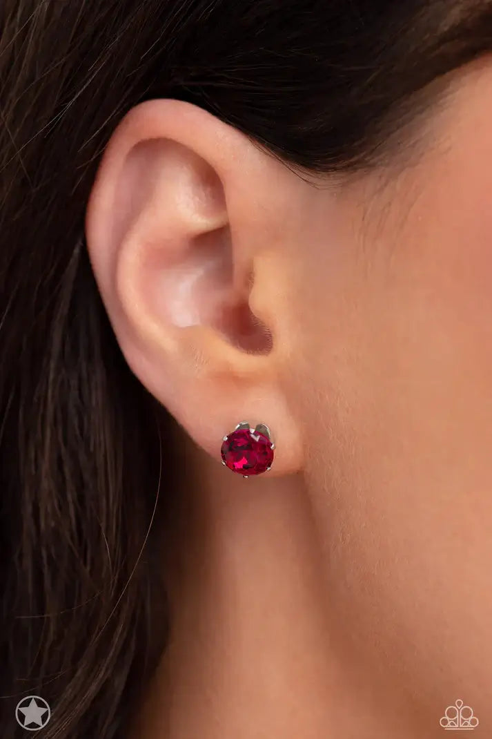 Paparazzi Earring ~ Just In TIMELESS - Pink Accessories,earrings,Pink,Post