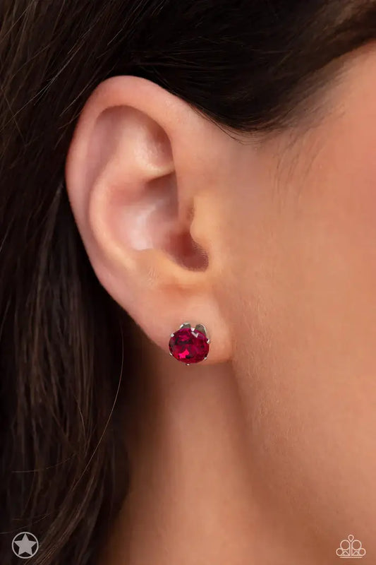 Paparazzi Earring ~ Just In TIMELESS - Pink Accessories,earrings,Pink,Post
