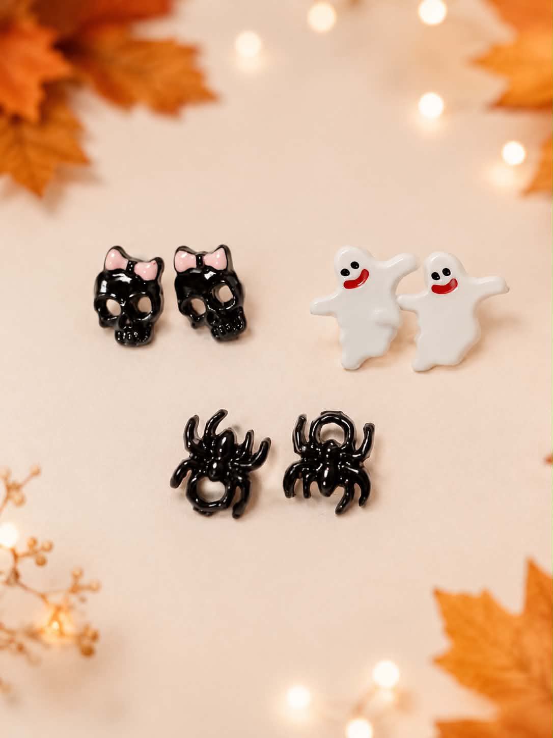Golden Fright™ Halloween Heart Earrings (4 Different Sets)