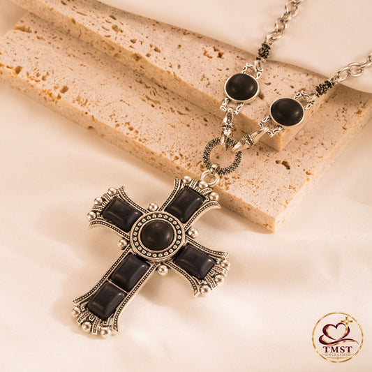 Midnight Crossroads™ Long Cross Necklace