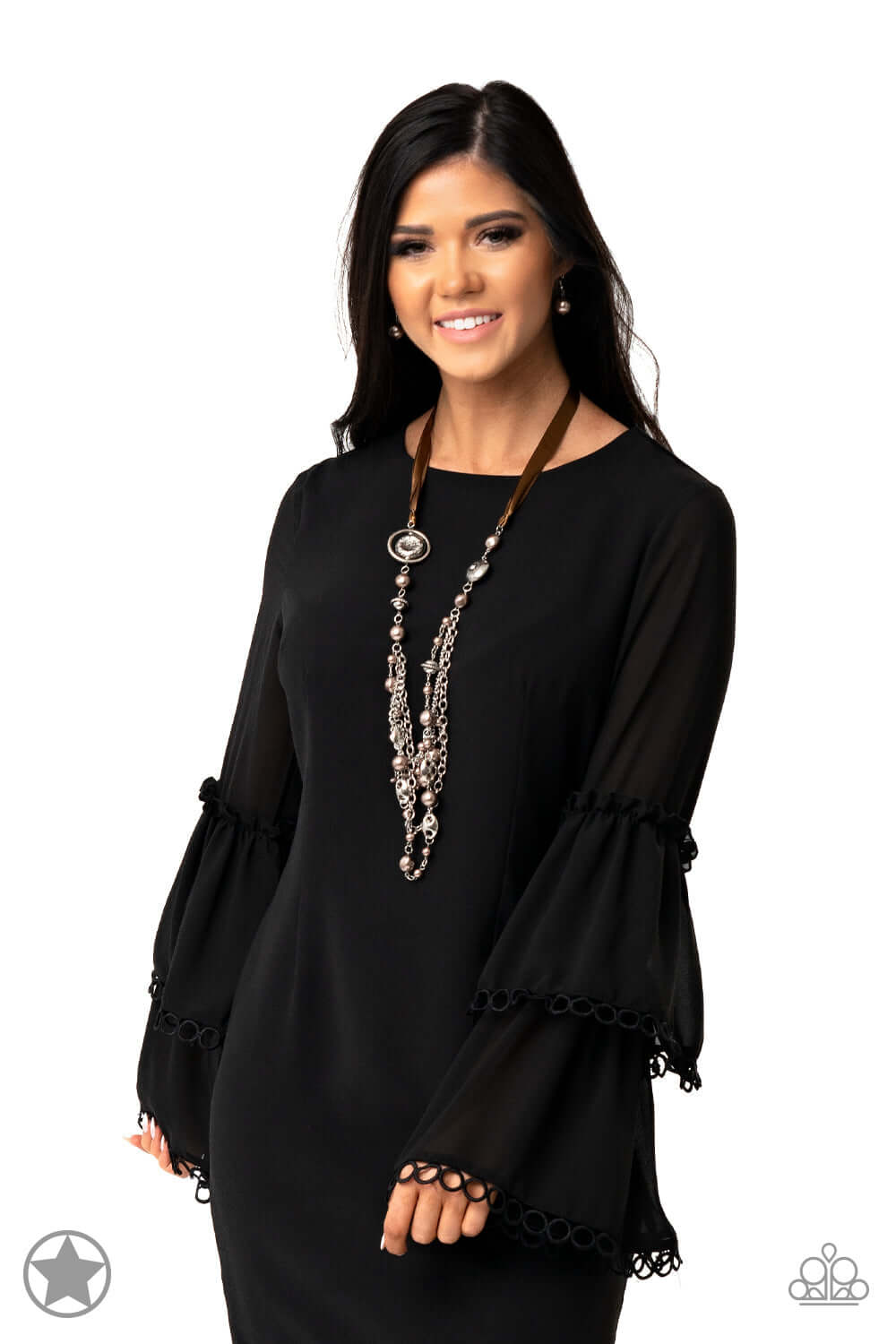 All The Trimmings - Brown- Paparazzi Accessories Necklace $5 Jewelry with Janet Morgan Necklaces
