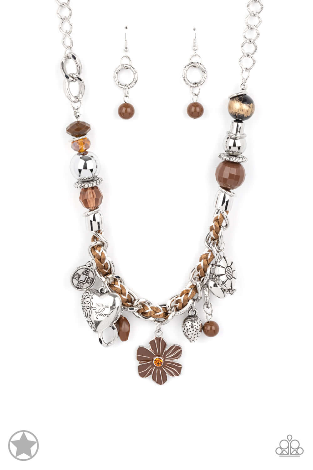 Charmed, I Am Sure - Brown Paparazzi Accessories Necklace $5 Jewelry with Janet Morgan Necklace